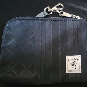 Porter international Coin Pouch wallet case, Black